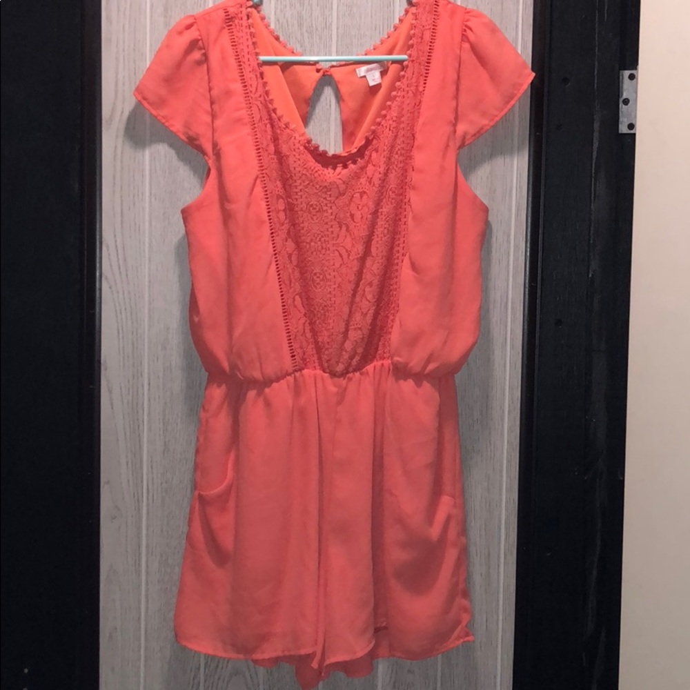 NWOT Coral romper